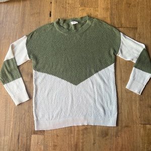 Hailey & Co Waffle-Like Textured Sweater in Medium.